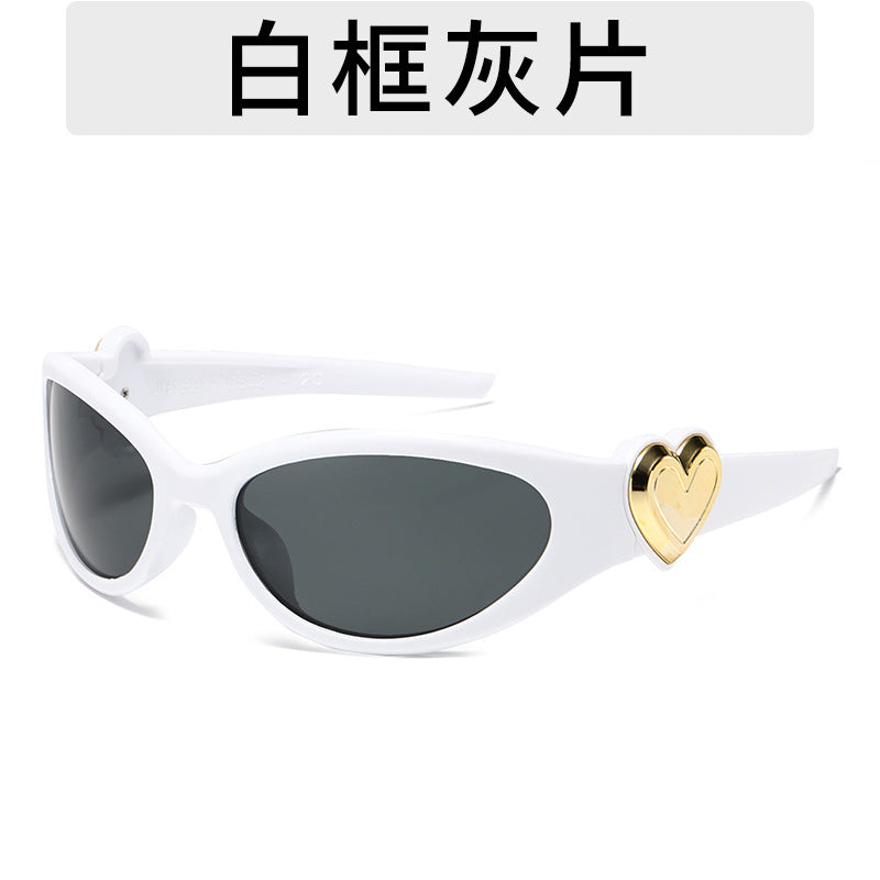 Wholesale Cute and playful oval frame full frame sunglasses