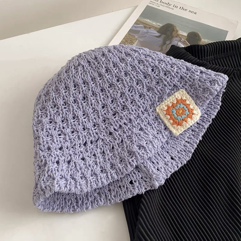 Wholesale Hook Flower Woven Hollow Pastoral Style Bucket Hat