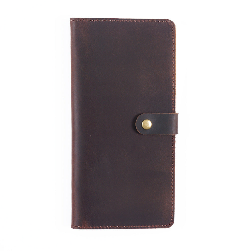 Wholesale Crazy Horse Leather Half Fold Pure First Layer Cowhide Vintage Wallet