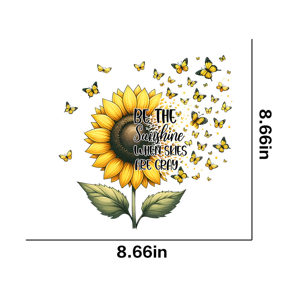 Wholesale 10pcs/pack Sunflower T-shirt heat transfer hot stamping