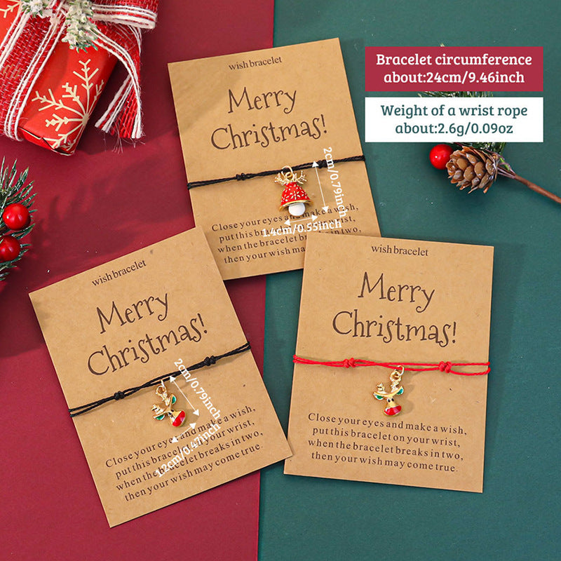 Wholesale Christmas gift painted Christmas bracelet