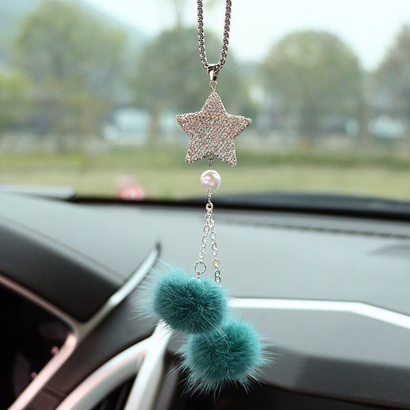 Wholesale Crystal Pentagram Mink Hair Balls