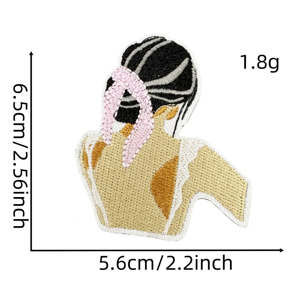 Wholesale Cute Bohemian Embroidered Patches Polyester Thread For Clothing Bags And Resale