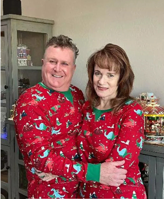 Wholesale Christmas Printed Parent-child Long-sleeved Pajamas Set