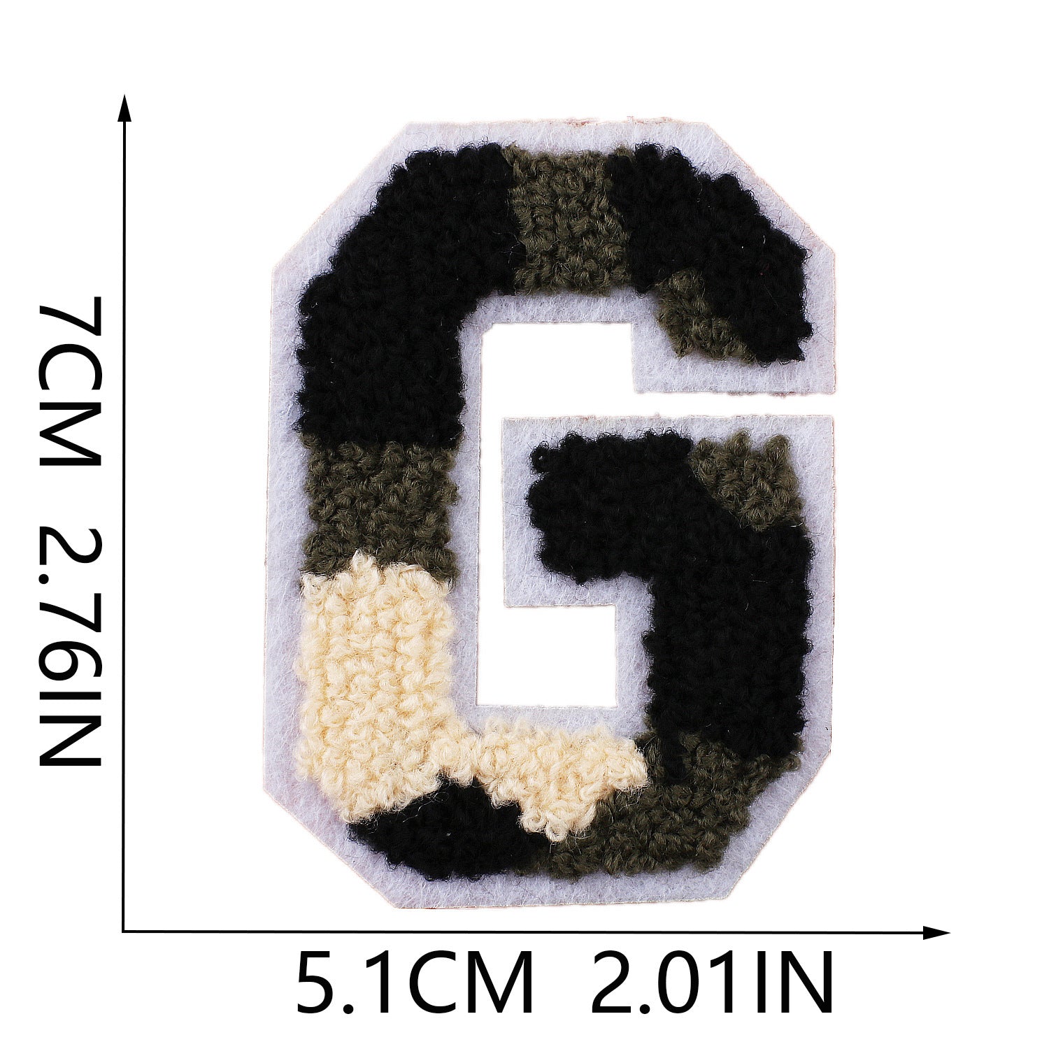 Wholesale Camouflage English letter embroidered towel patch