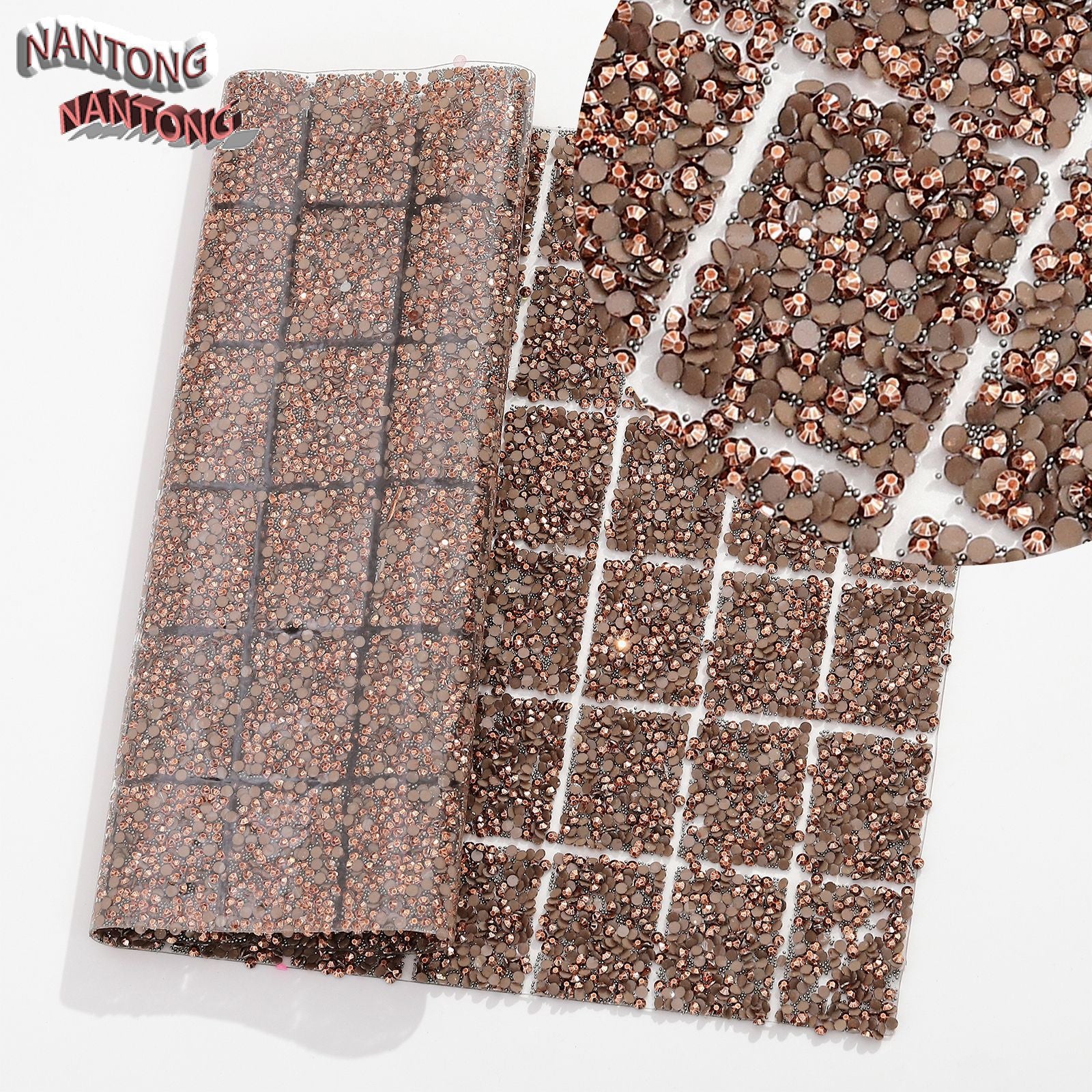 Wholesale Flat bottom round hot-drill hot melt adhesive stickers double-sided square diamond stickers diamond clothing diamond nail table cushion pad can wrap 78pcs pens