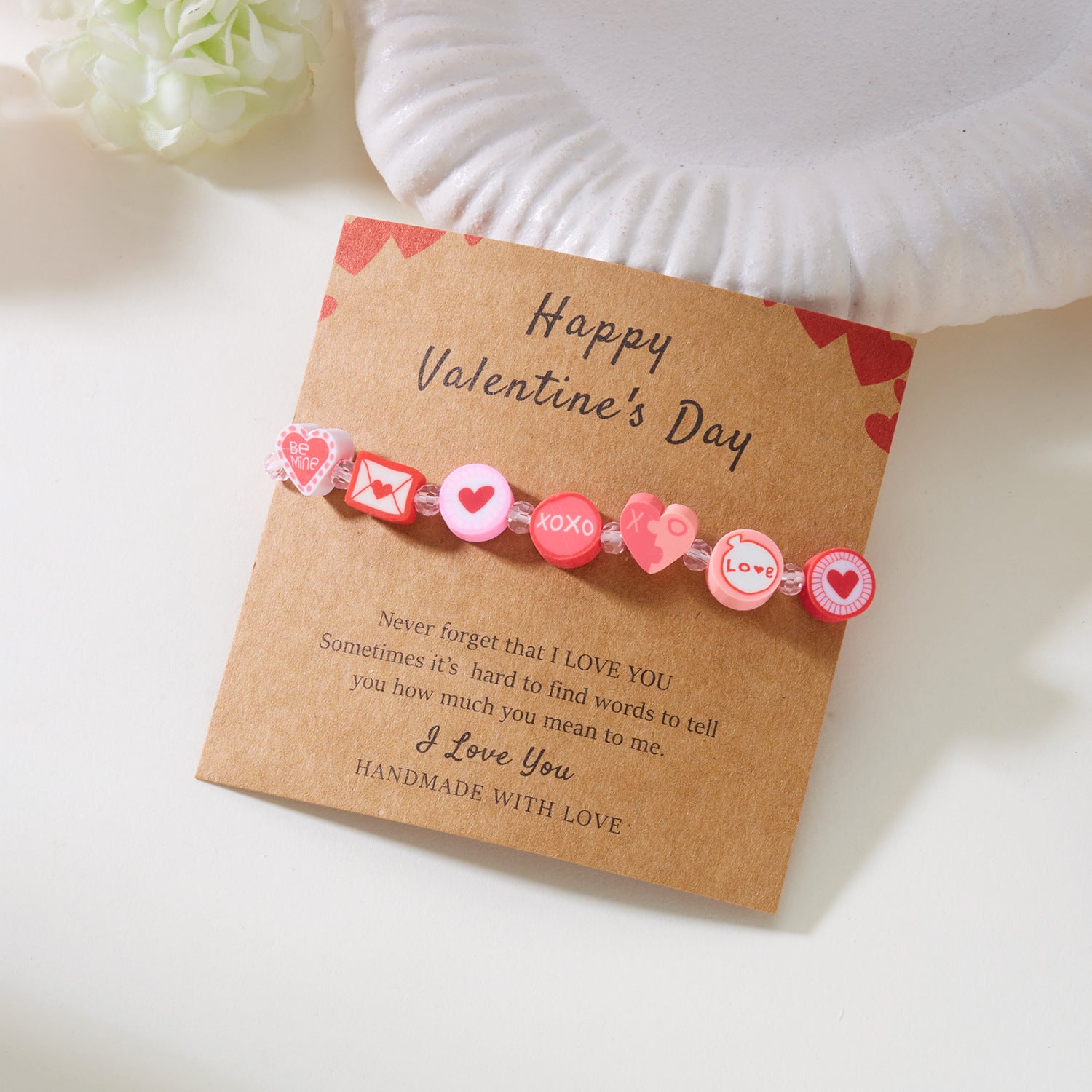 Wholesale Soft Ceramic Valentine' s Day Multi Color Love Bracelet