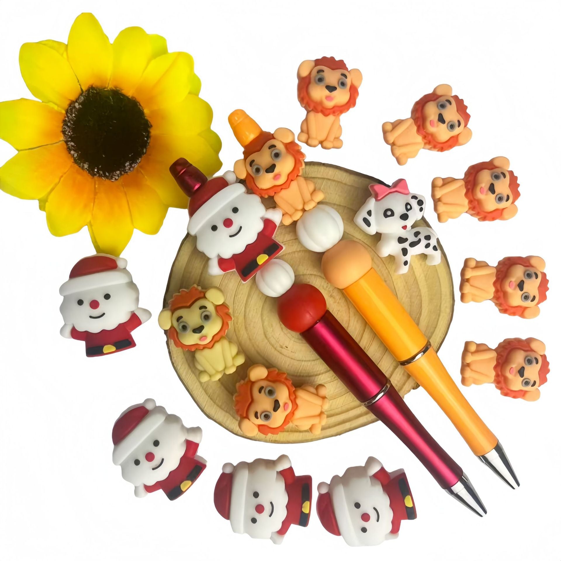 Wholesale 10pcs Cute cartoon animals 3D Focal Beads