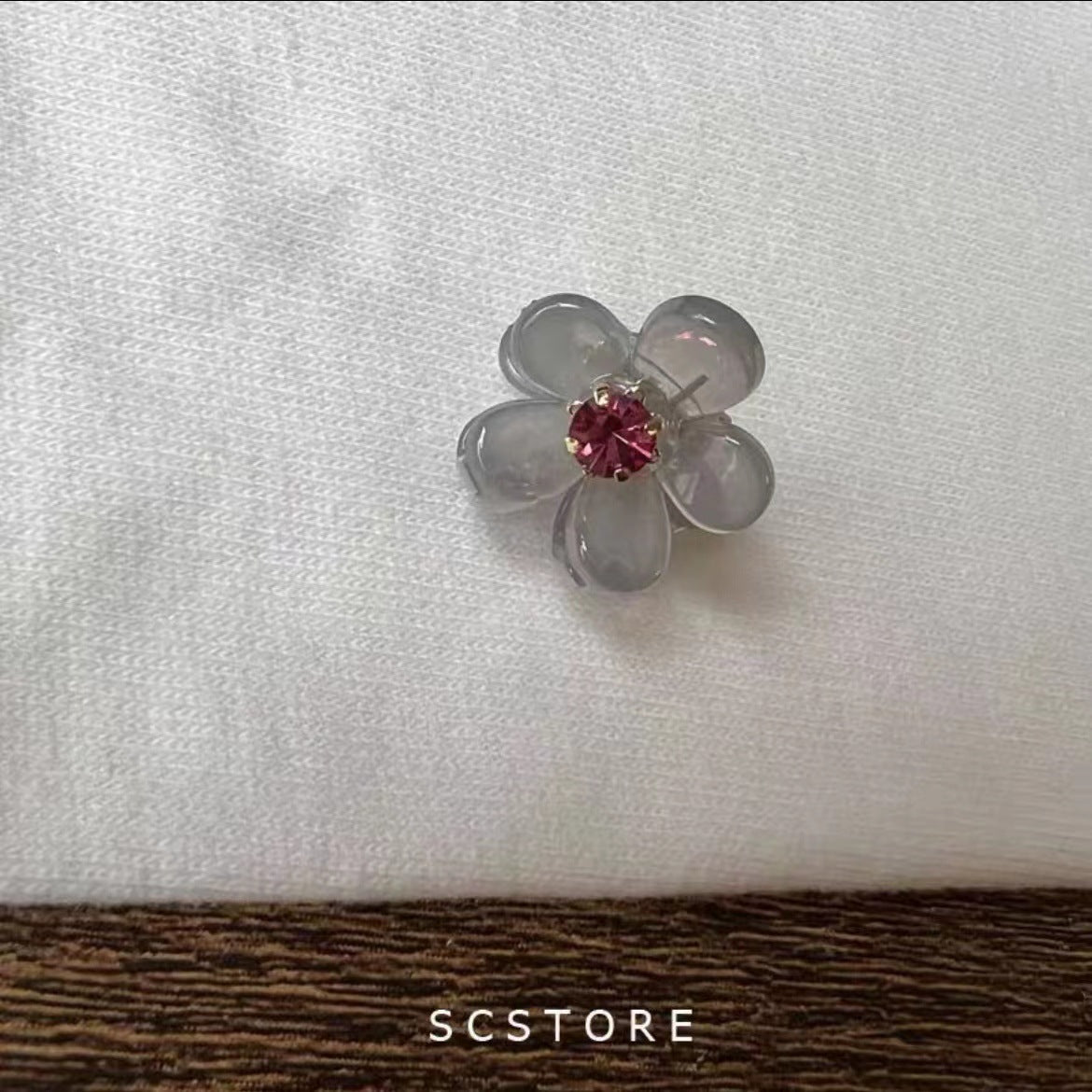 Wholesale Sparkling Flower Color Diamond Pearl Mini Hair Clip