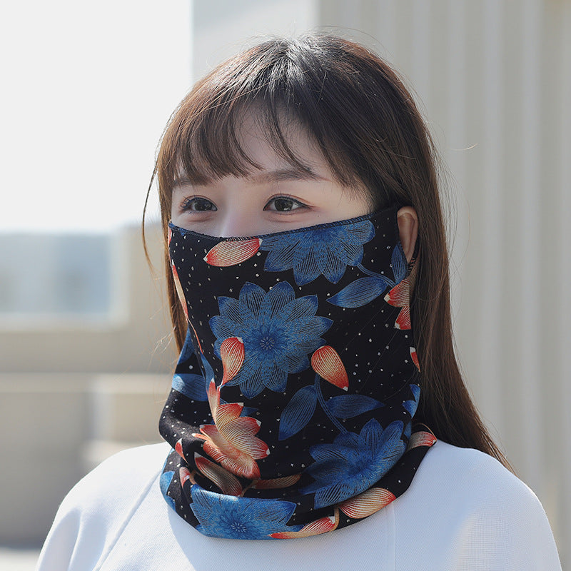 Wholesale Pearlescent Cotton Cycling Cold and Warm Neck Protection and Windproof Ear Pearlescent Cotton Hanging Mask