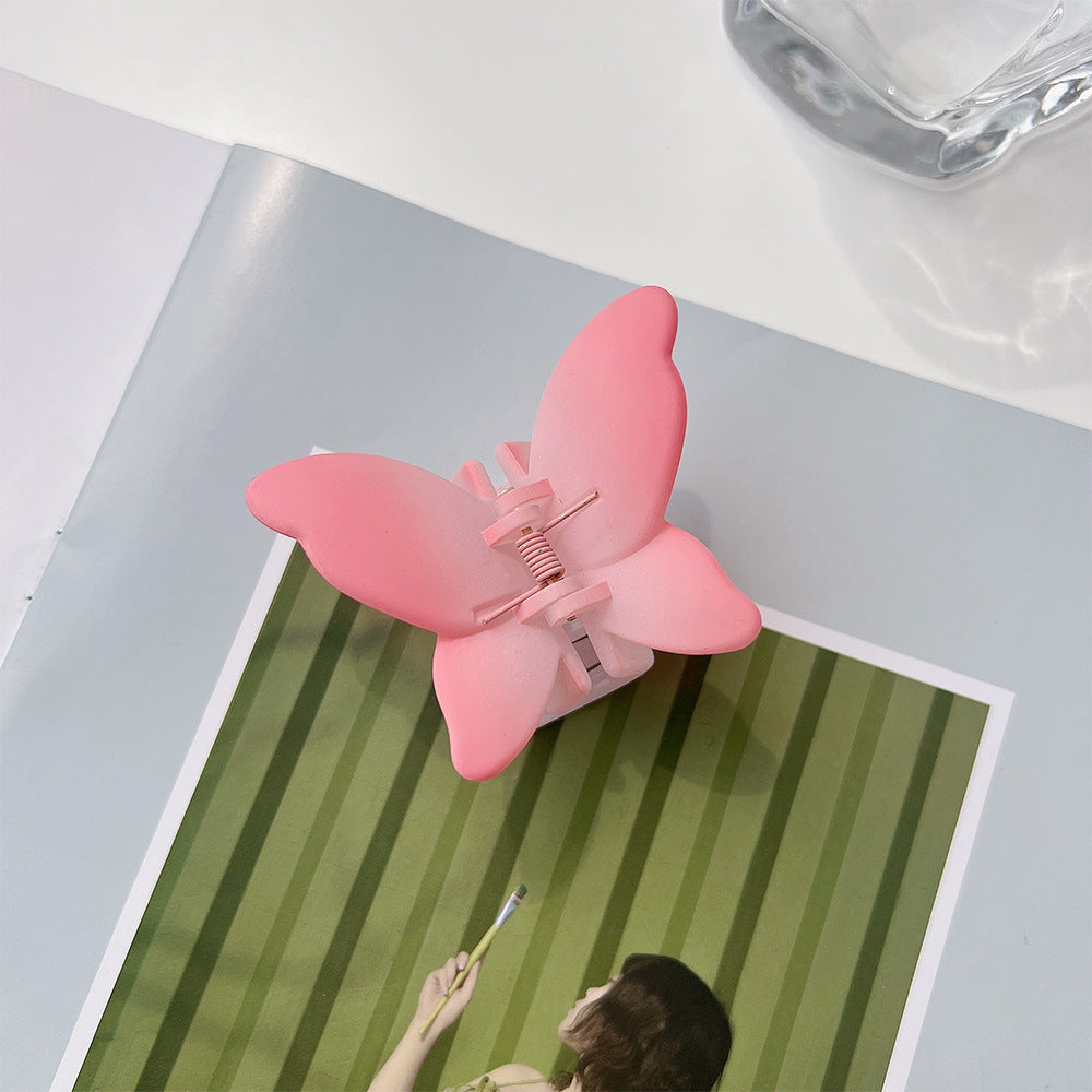 Wholesale Sakura Pink Gradient Butterfly Hair Clip