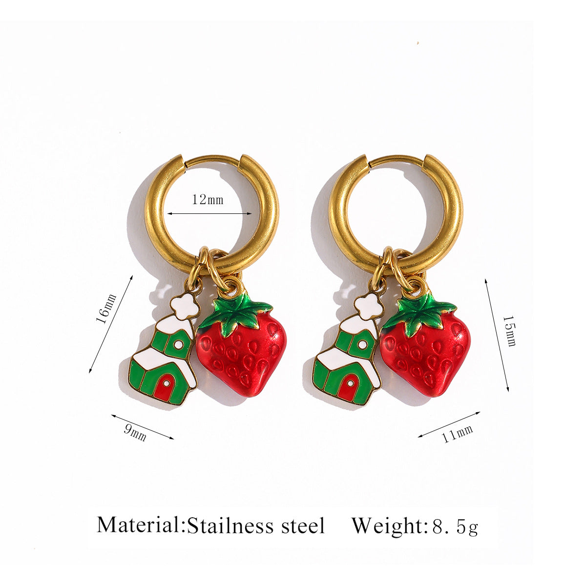 Wholesale Christmas series stainless steel earrings