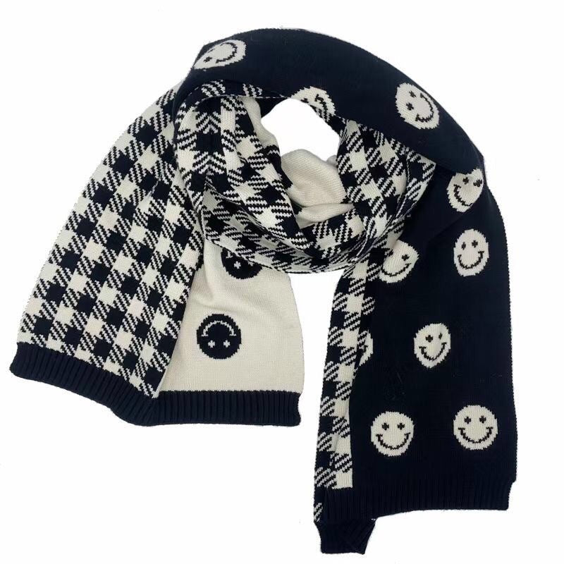 Wholesale Winter Double-sided Smiling Face Imitation Cashmere Scarves