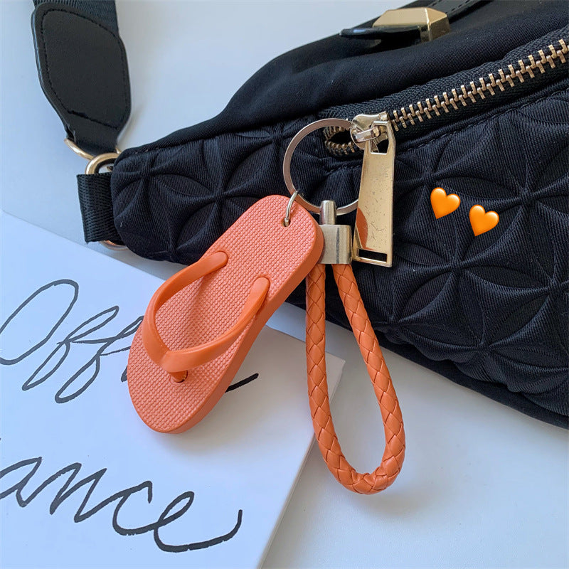 Wholesale Creative Cartoon Creative Mini Flip Flops Keychain