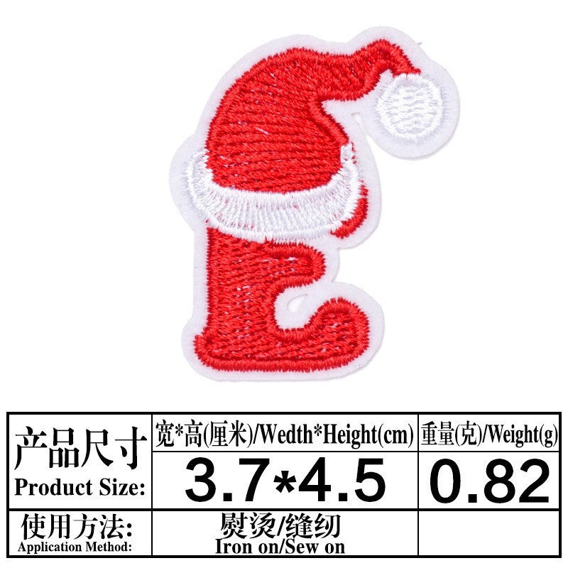 Wholesale Christmas 26 Letter Embroidery Patch Set Iron On DIY For Clothing Towels Gift