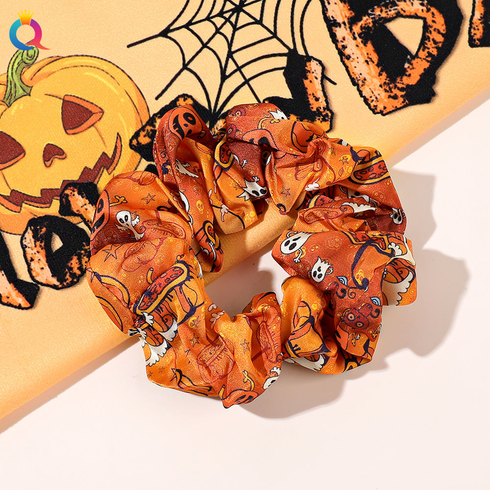 Wholesale Halloween Large Intestine Hair Ring, Pumpkin Skull, Personality Holiday Hair Accessories