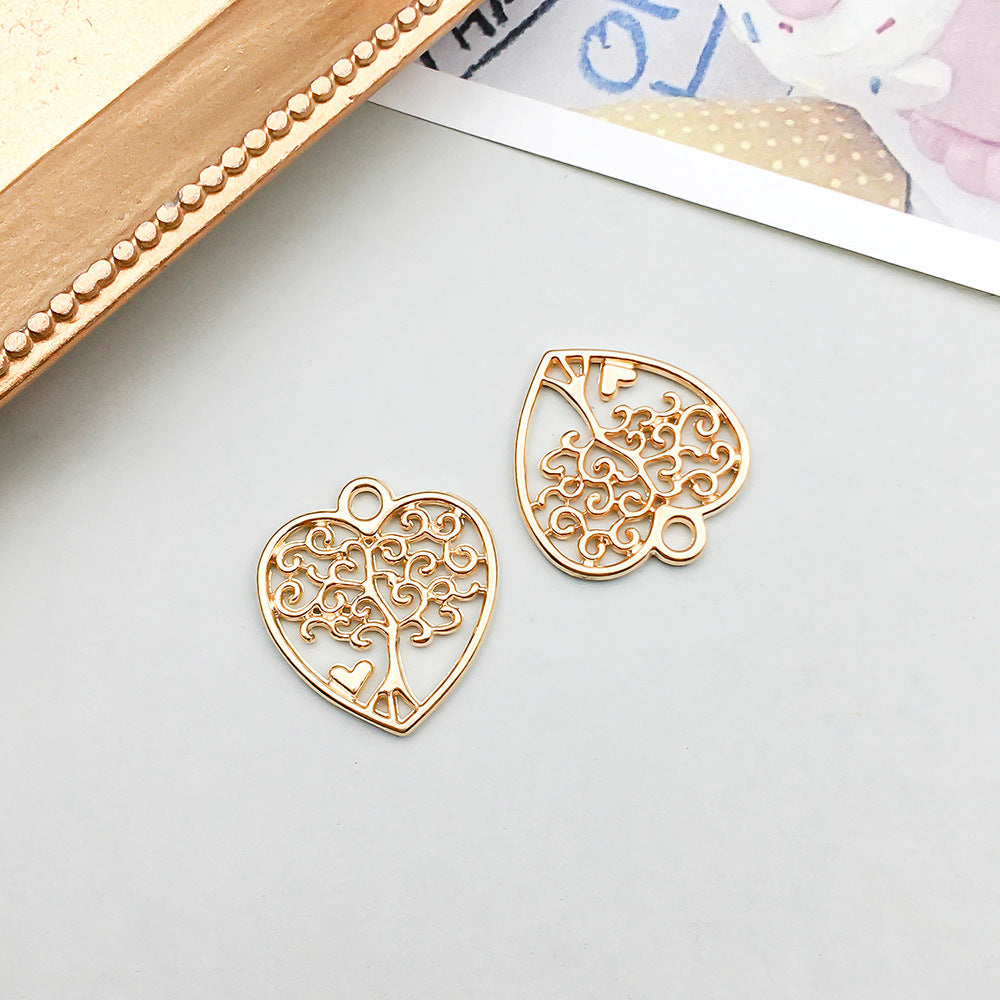 Wholesale 1 KC Gold Alloy Simulation Heart Letter Series DIY Pendant