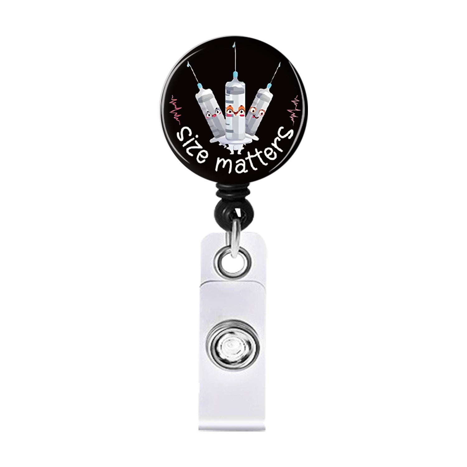 Wholesale Badge Reels ABS Epoxy Patch Heart Bottle Syringe Retractable Keychain