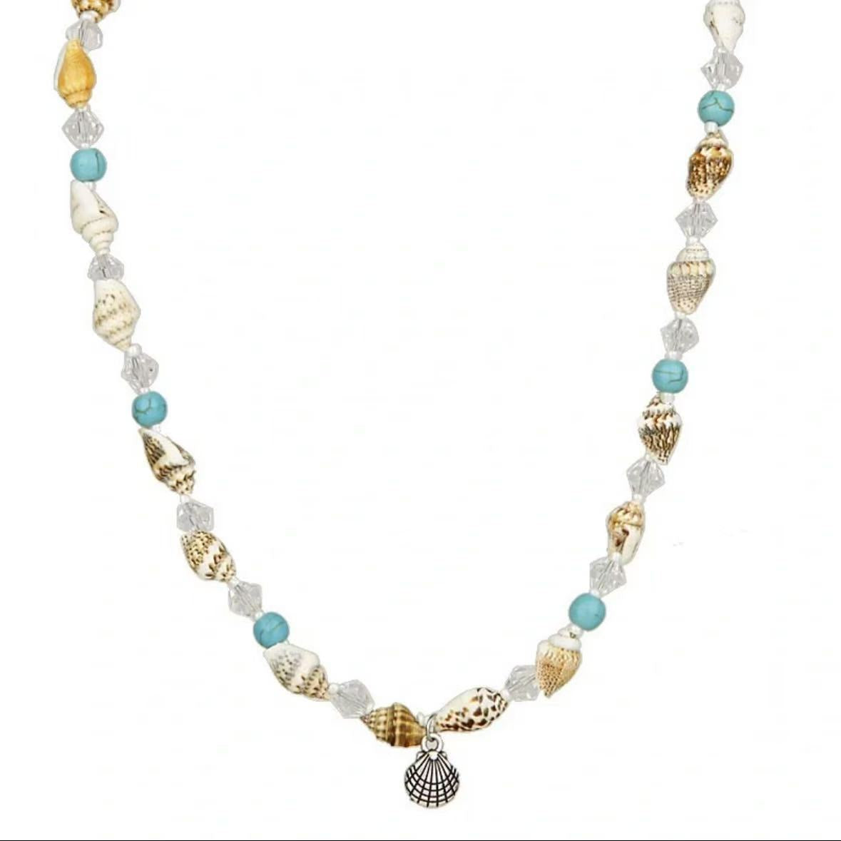 Wholesale Holiday style conch beaded necklace summer clavicle necklace