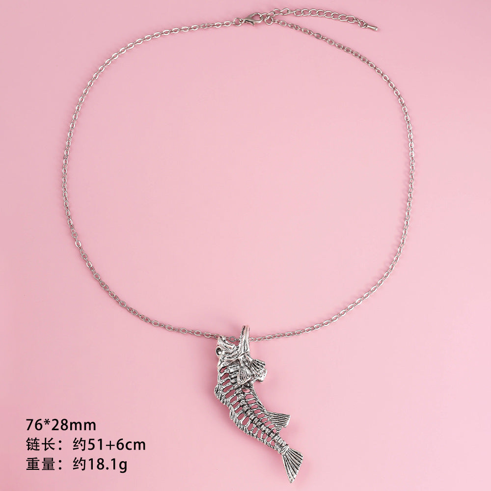 Wholesale Trendy hip-hop street alloy party gothic dark necklace