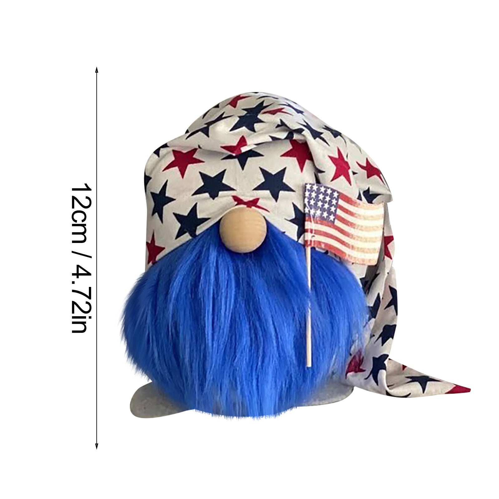 Wholesale Fabric Independence Day Striped Five Star Faceless Doll Ornament