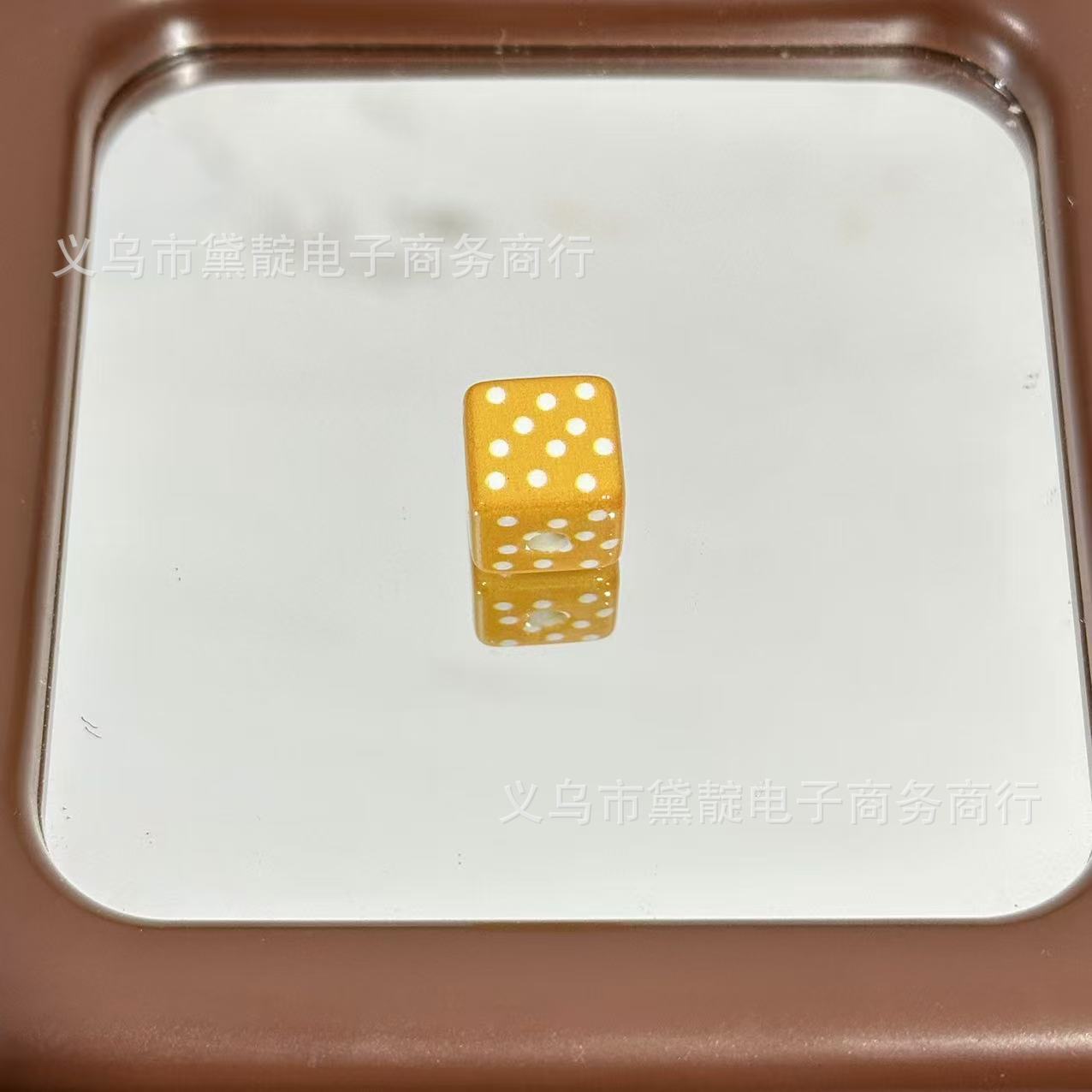 Wholesale 10pcs Color Dot Four-sided Square Acrylic Beads