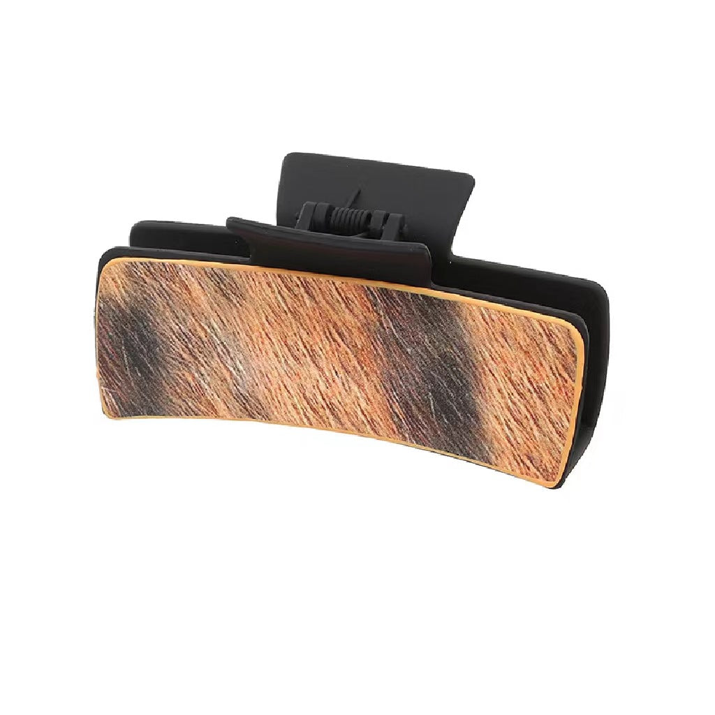 Wholesale western cowboy horsehair leather hair clip shark clip