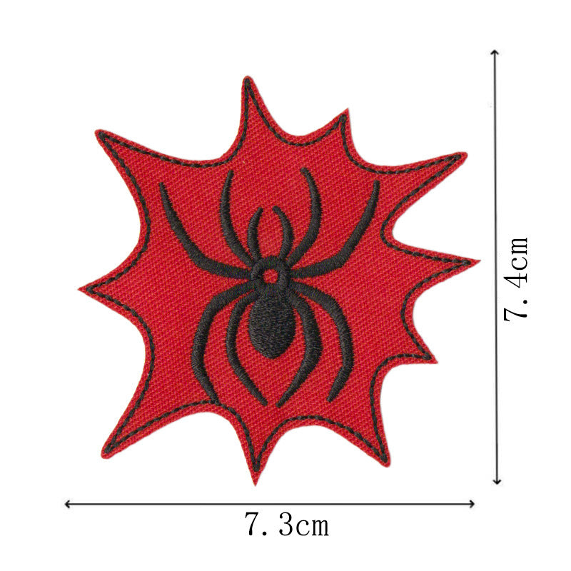 Wholesale 14Pcs Cartoon Red  Embroidered Patch Set With Letters Numbers For Towel Decoration Craft Supply