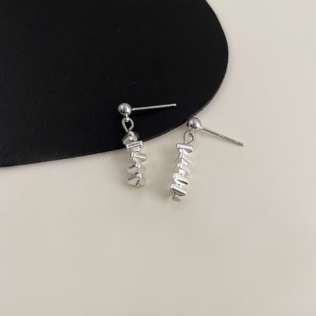 Wholesale Retro geometric metallic irregular earrings