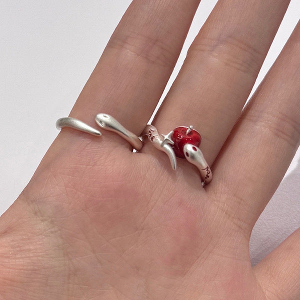 Wholesale Apple and Snake Sweet Cool Cute Adjustable Rings