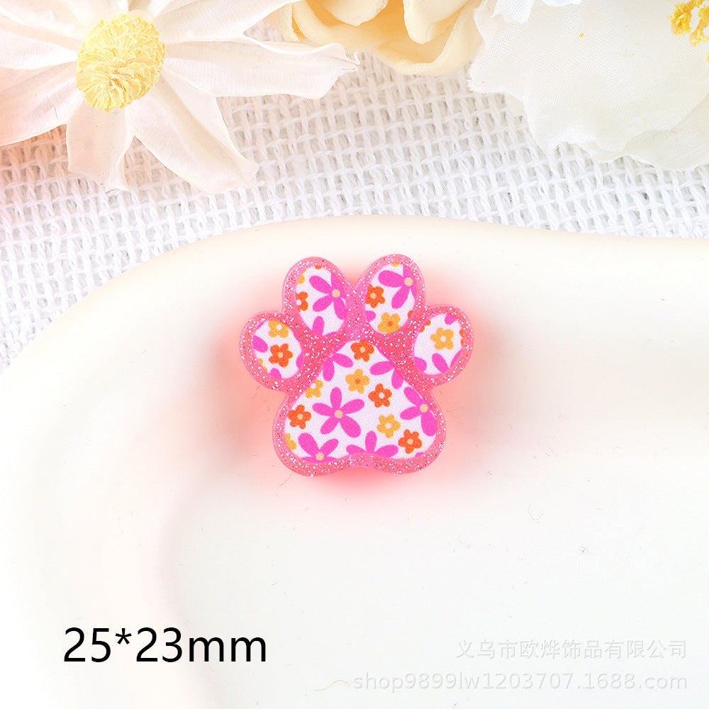 Wholesale 5pcs  Cartoon Bow Acrylic Beads