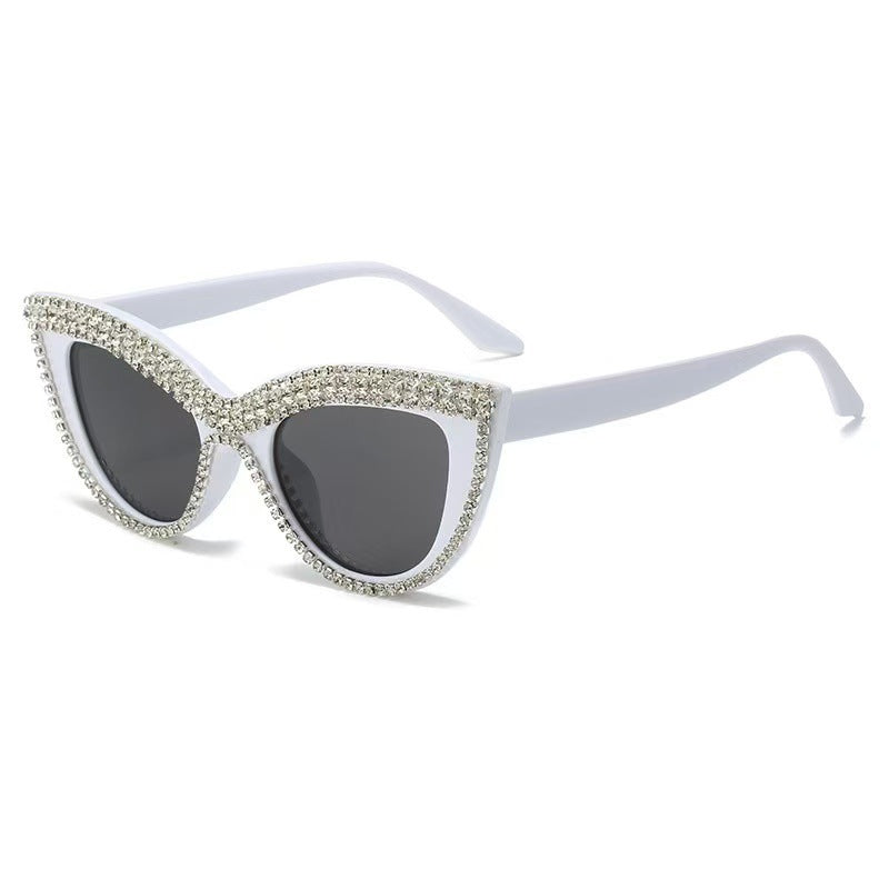 Wholesale Colorful Lens Cat Eye Diamond Sunglasses