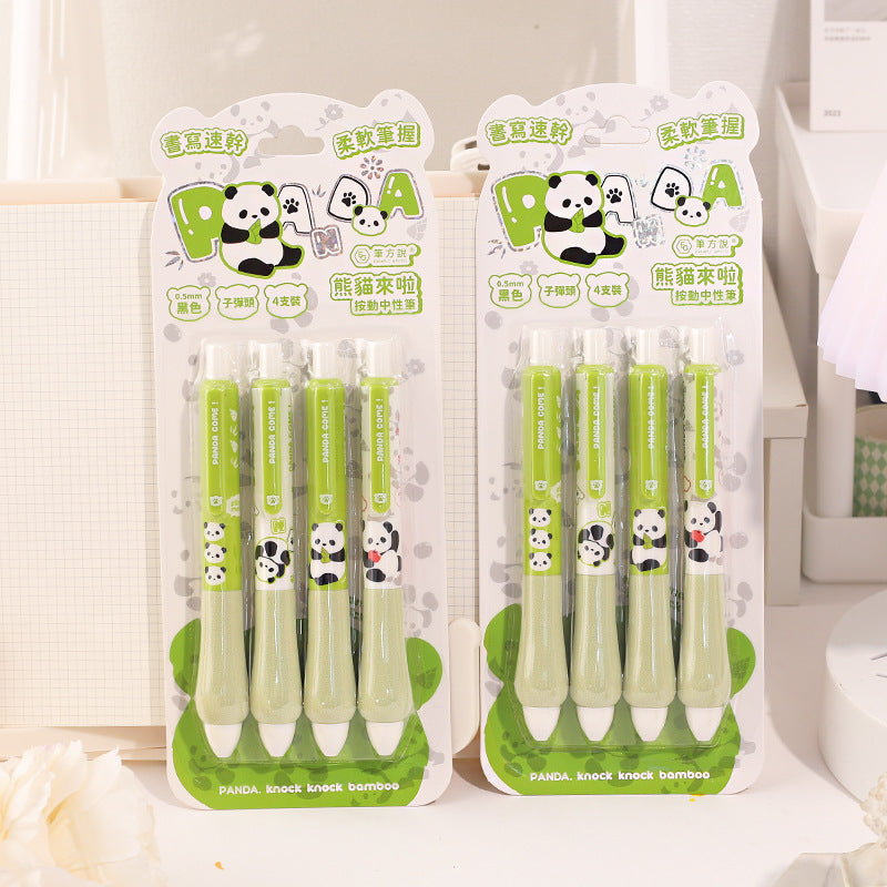 Wholesale Panda Press Plastic Neutral Pen