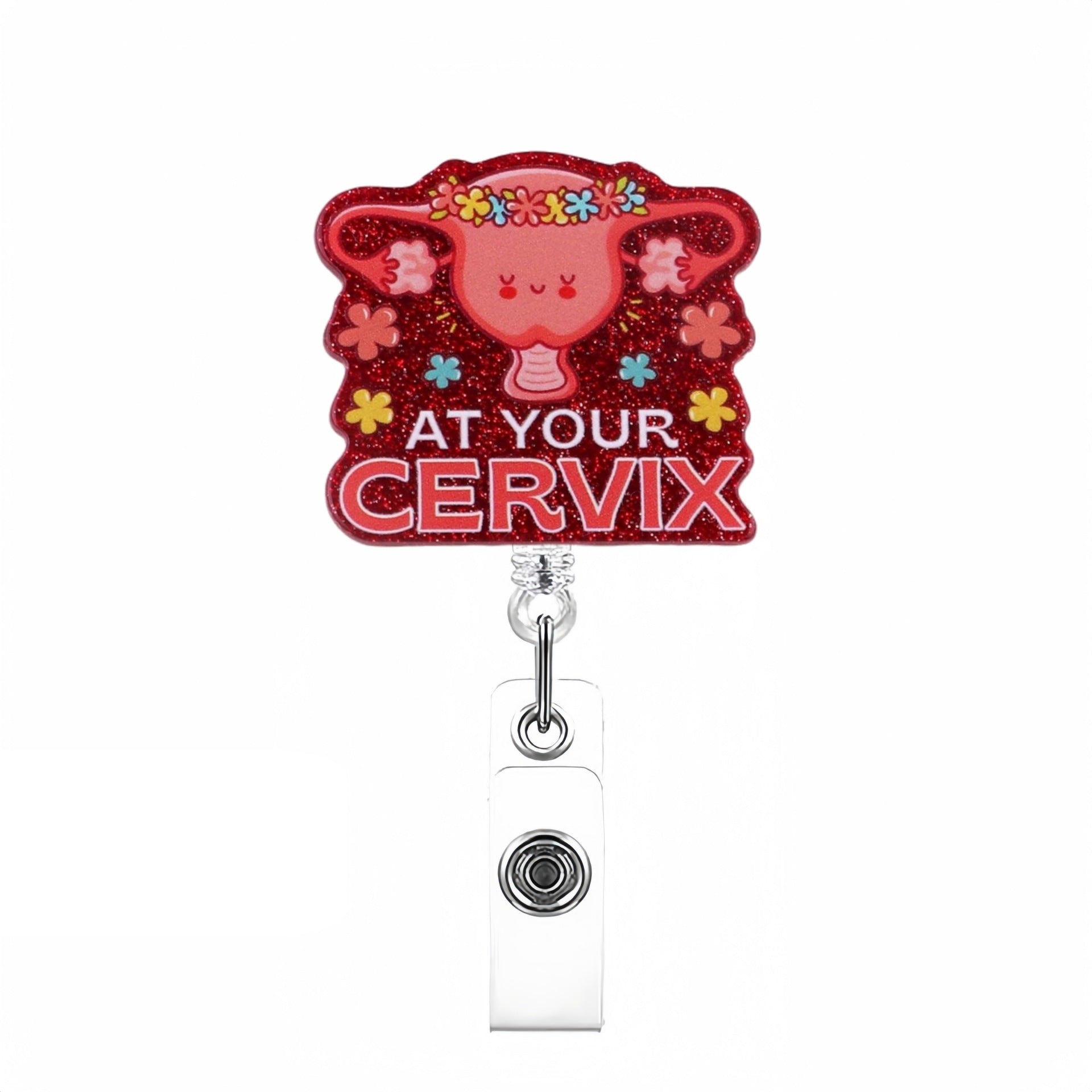 Wholesale  Hospital Staff Acrylic Badge Reel Doctor Nurse Organ Department Telescopic Easy Pull Buckle