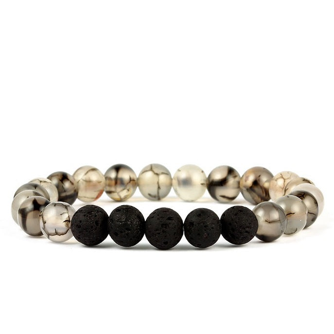 Wholesale Stretch Volcanic Stone Natural Stone Beaded Bracelet