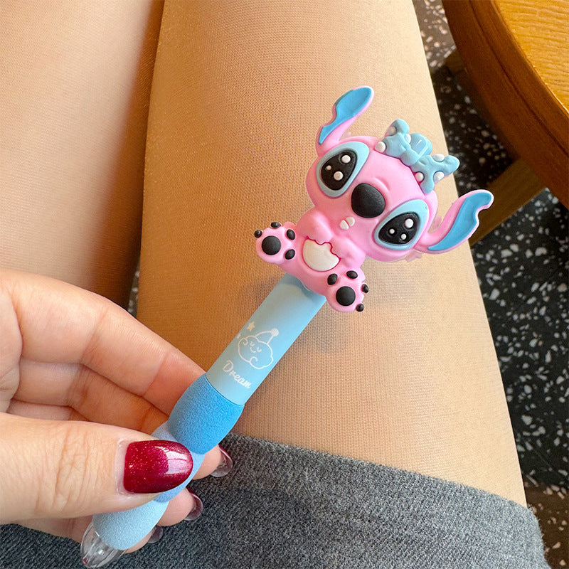 Wholesale Cute cartoon character funny doll pen black click ballpoint pen