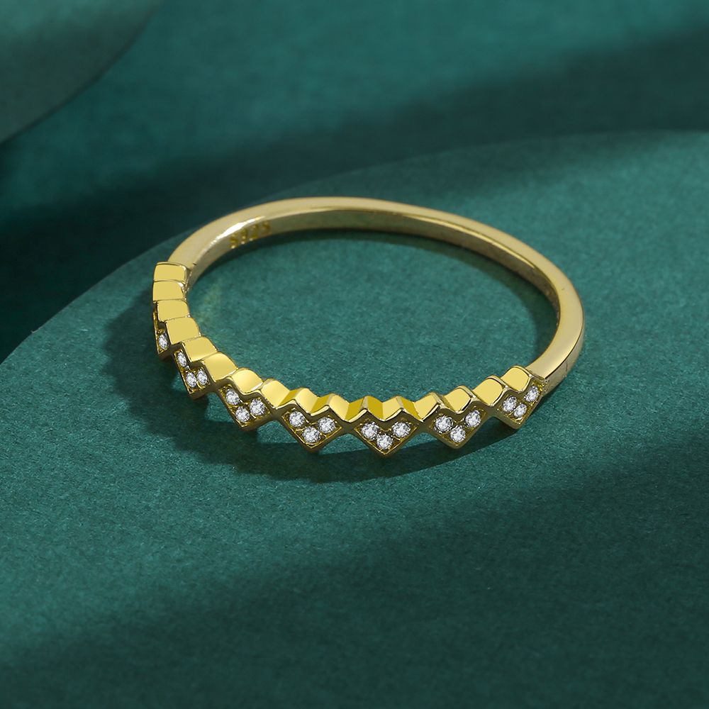 Wholesale Sterling Silver 14K Gold Plated Love Ring