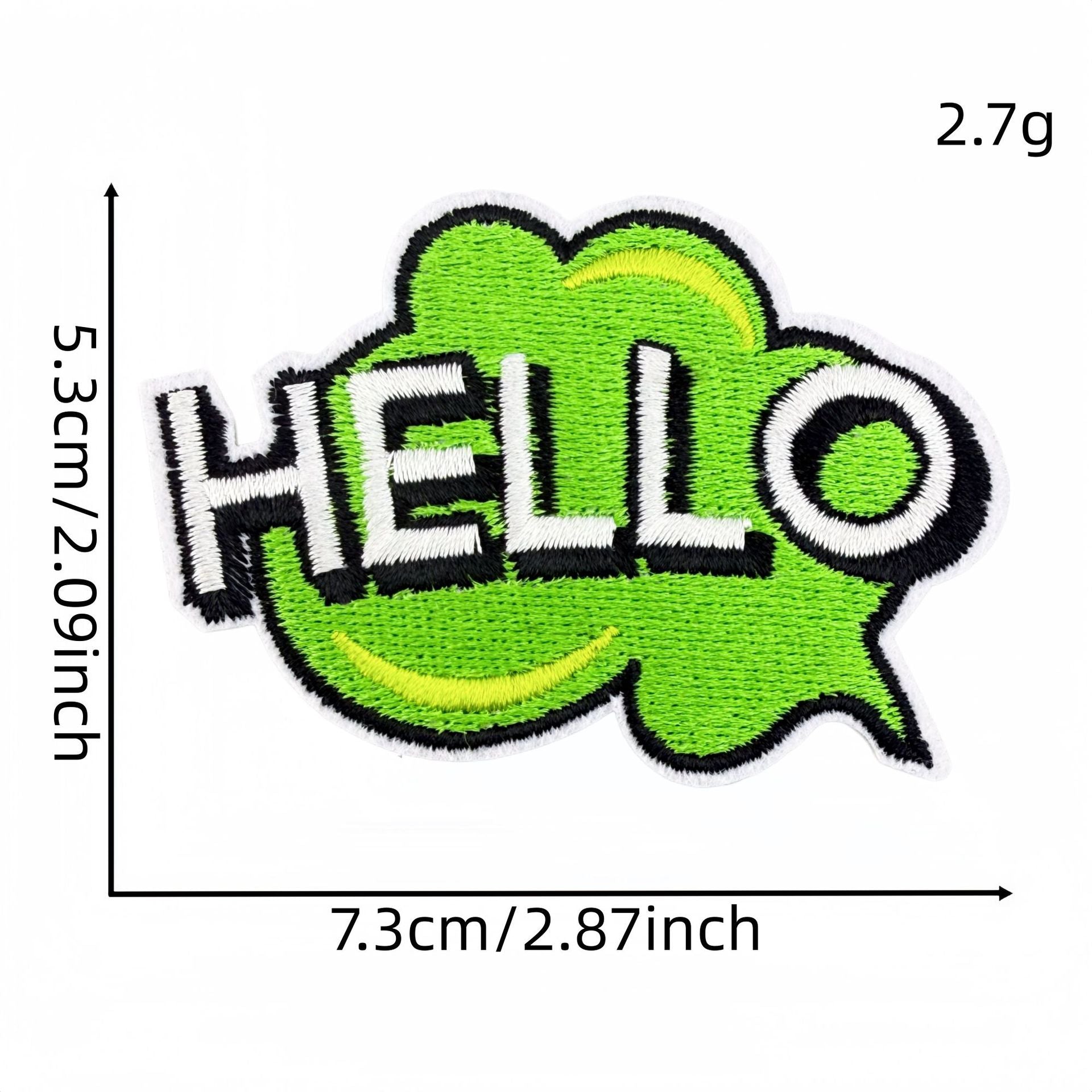 Wholesale Cartoon Hello Embroidered Patch For Everyday DIY Decoration Clothing Accessory