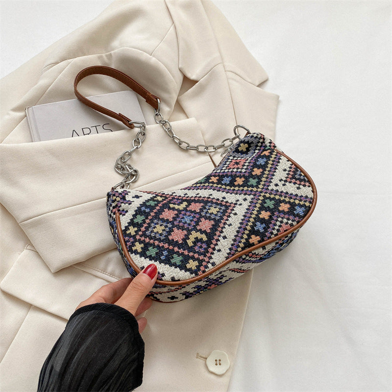 Wholesale 2023 Ethnic Style Canvas Shoulder Bag Handbag