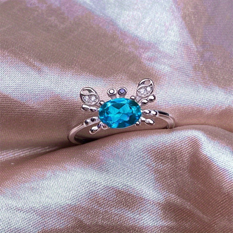 Wholesale Crab ring women's open sea animal ring