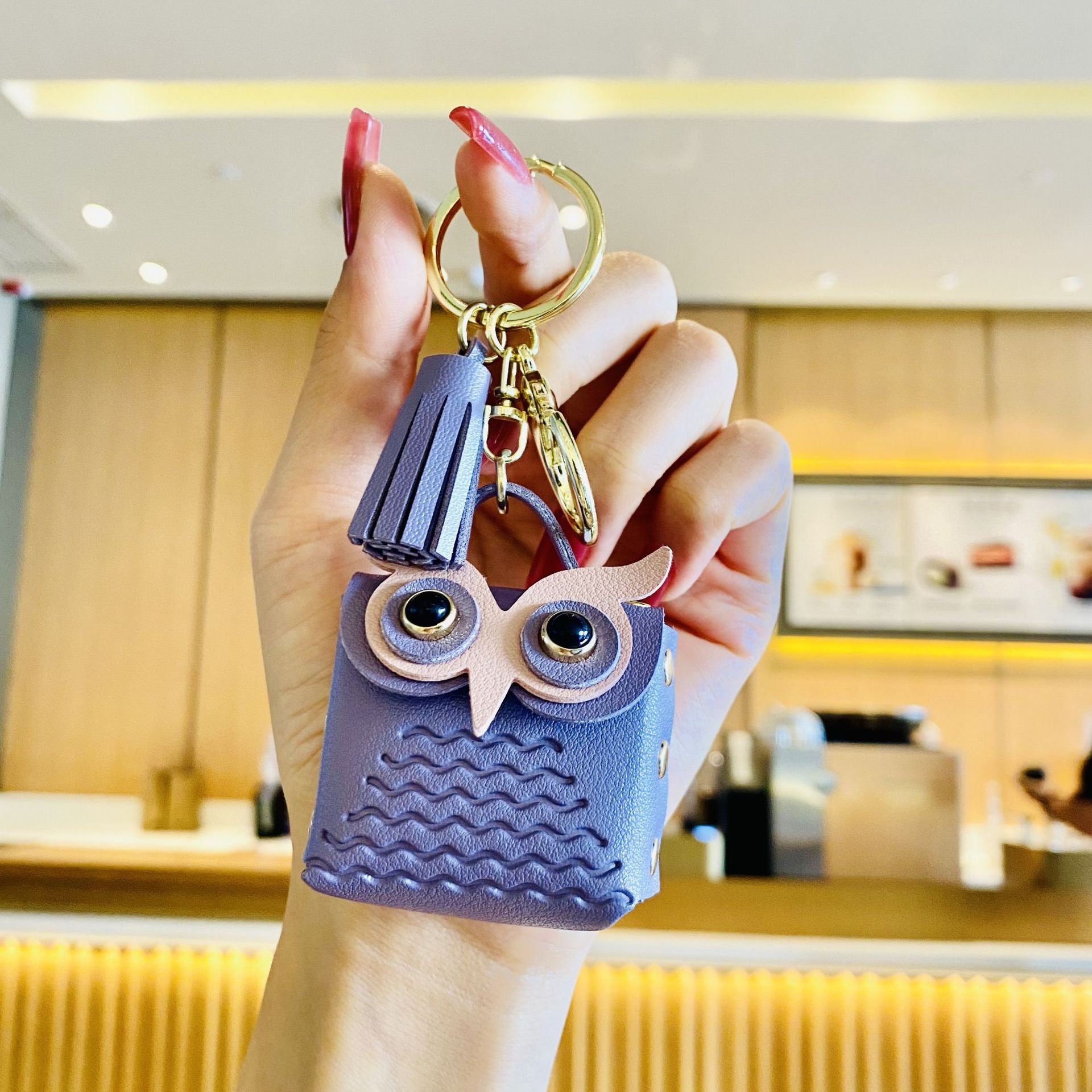 Wholesale Owl Zero Wallet PU Keychain