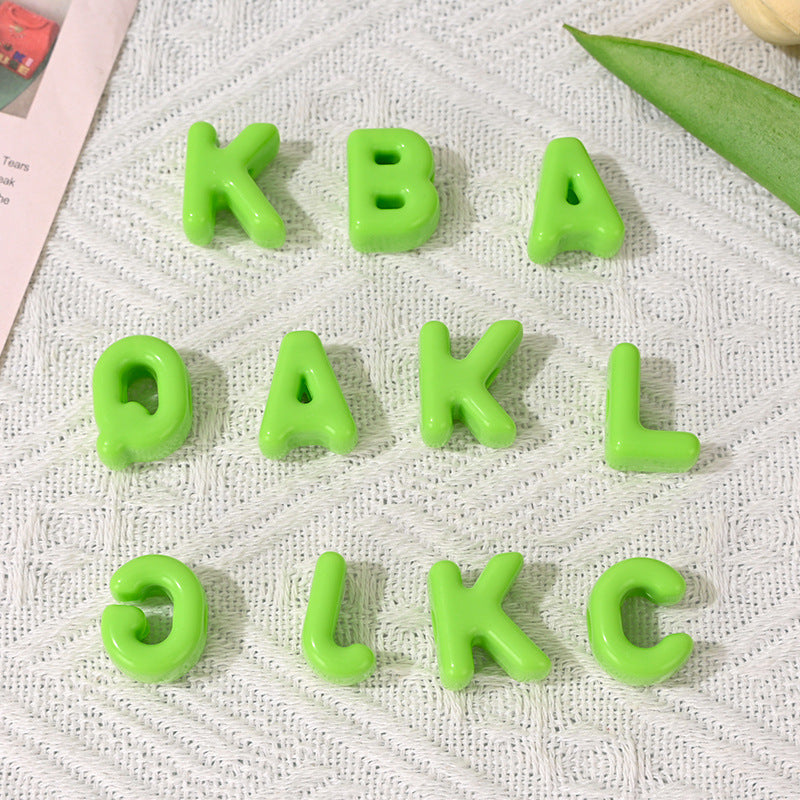 Wholesale 5pcs/pack Acrylic Colorful Letter Beads DIY Jewelry Accessories