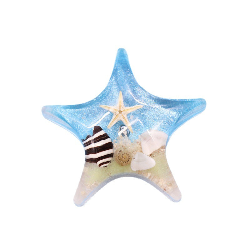 Wholesale12pcs Luminous Stone Creative Acrylic Starfish Stereo Magnet Fridge Magnet