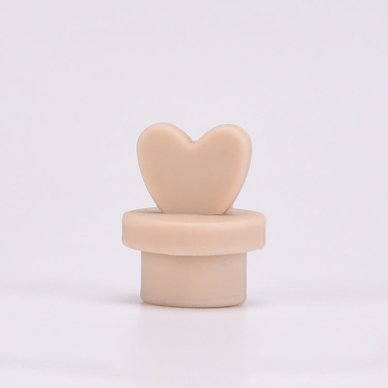 Wholesale Silicone Love Straw Cup Decorative Love Seal Plug