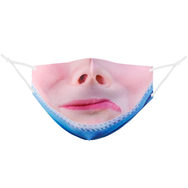 Wholesale Simulated Human Face Halloween  Polyester cotton Mask