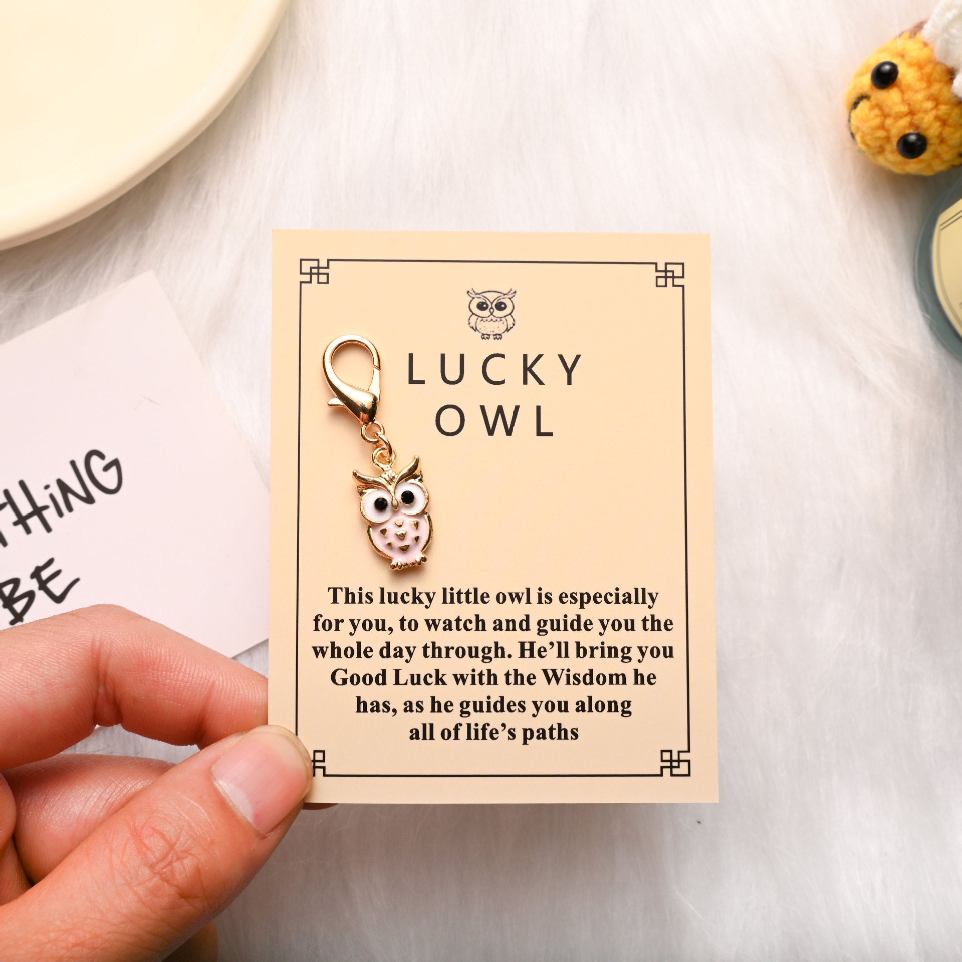 Wholesale  Colorfulful Lucky Owl Zinc Alloy Keychain