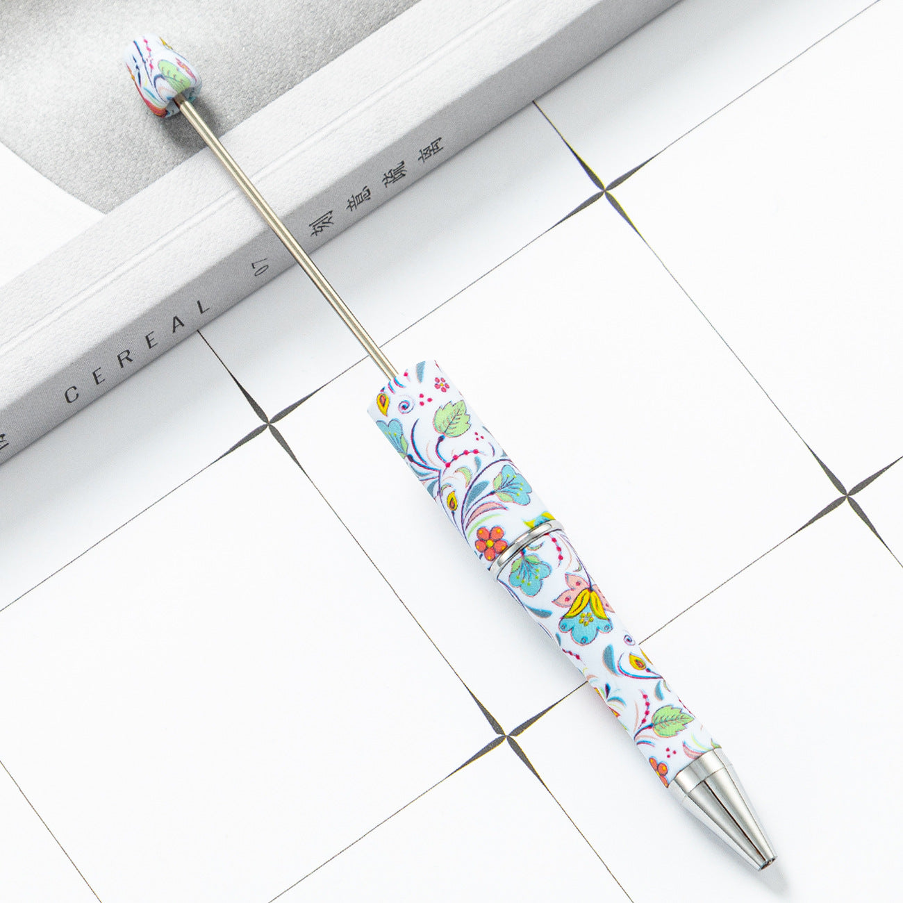 Wholesale Beadable Pens  Floral Butterfly Plastic Pen DIY for Beaded