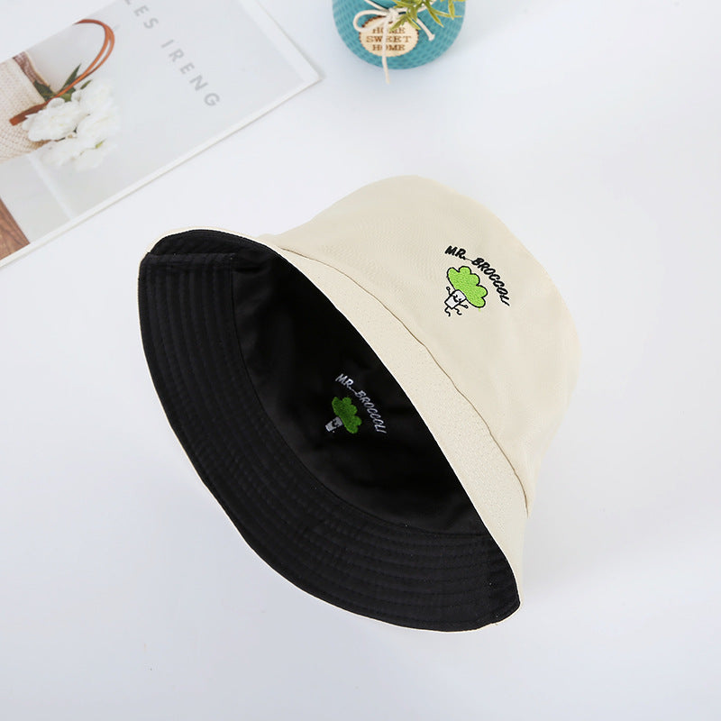 Bordado de verduras al por mayor poliéster Sunshade Bucket Sombrero
