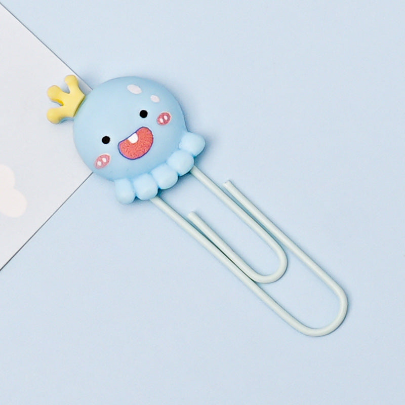 Wholesale 50pcs/pack  cartoon paper clip student bookmark pin