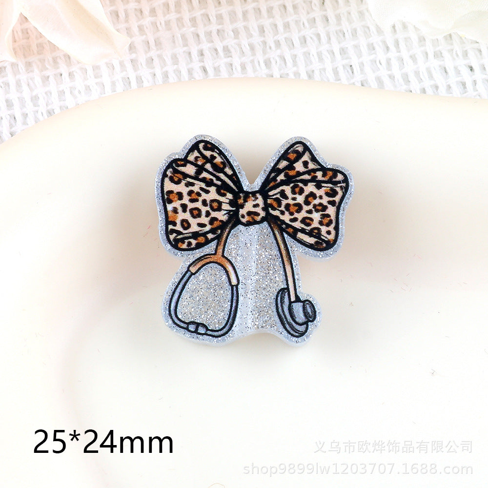 Wholesale 5pcs  Cartoon Bow Acrylic Beads